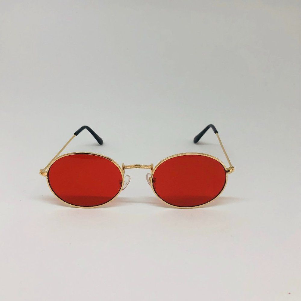 COPY - COPY - COPY - COPY - oval frame red lens gold met…